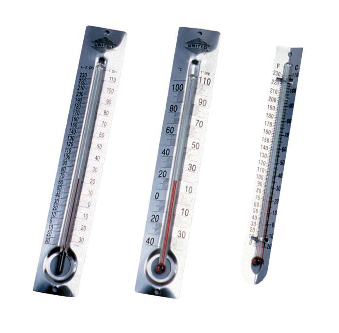 METAL BACK STUDENT THERMOMETER, FLAT BACK, -20° TO 230° F / -30° TO 110° C | UNI1-THMCF1