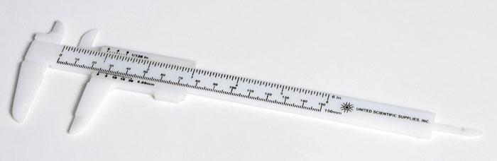 VERNIER CALIPER, PLASTIC | UNI1-VCP001