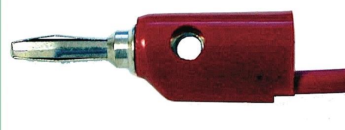 BANANA PLUG CORD, 24", RED, EACH | UNI1-WBP024-R