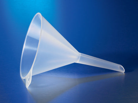 Corning® Plain 120 mm Diameter Reusable Plastic Funnel, Polypropylene with Short Stem | COR1-6120P-120
