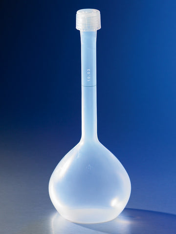 Corning® 250 mL Class A Reusable Plastic Volumetric Flask, Perfluoroalkoxy-copolymer with GL-25 Screw Cap | COR1-5650P-250