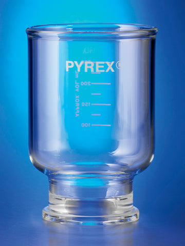 PYREX® 300 mL Graduated Funnel, 47 mm, for Assembly with Fritted Glass Support Base | COR1-33971-300