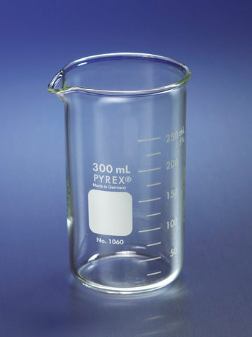 PYREX® 200 mL Tall Form Berzelius Beakers, with Spout, Graduated | COR1-1060-200
