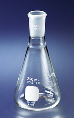 PYREX® 50 mL Narrow Mouth Erlenmeyer Flask with 19/38 Standard Taper Joint | Corning 5000-50