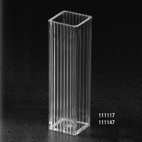 Cuvette, 4.5mL(10mm), PMMA, UV, 2 clear sides, 100/tray | GLO1-111147